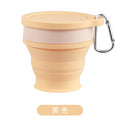 Upgraded silicone collapsible cup with hanging hole - portable travel water bottle for outdoor use, suitable for kids