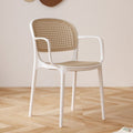 Large rattan with armrests net weight 4.5kg - white