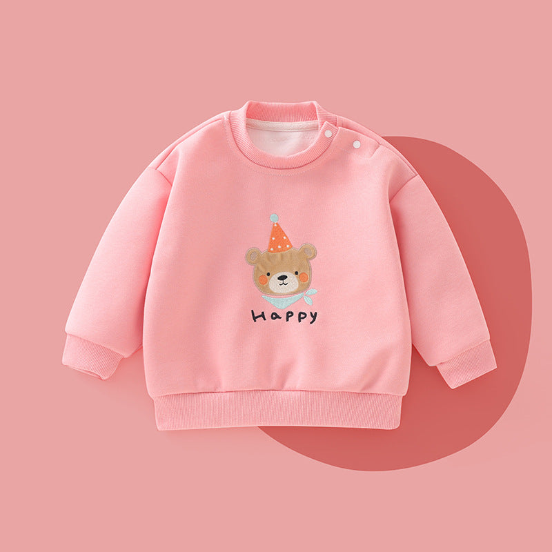 Baby sweatshirt boys and girls autumn clothes long sleeves children's spring autumkids round neck baby style tops bottom shirt