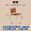 Same-day delivery of ins popular chair saddle leather rock brun chair medieval style stainless steel dining chair casual leather chair