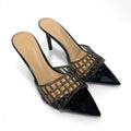 new arrival women's sandals best selling transparent mesh cut out pointed toe high heels stiletto sandals easiest for matchoutwear half drag