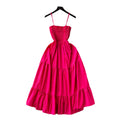 Women's slip dress - new summer  collection: elastic waist, slimming, sleeveless bandeau, ruffle hem maxi dress