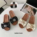 2024 summer new arrival: women's square-toe fashion sandals & slippers - casual, stylish, with bow detail, perfect for outdoor wear
