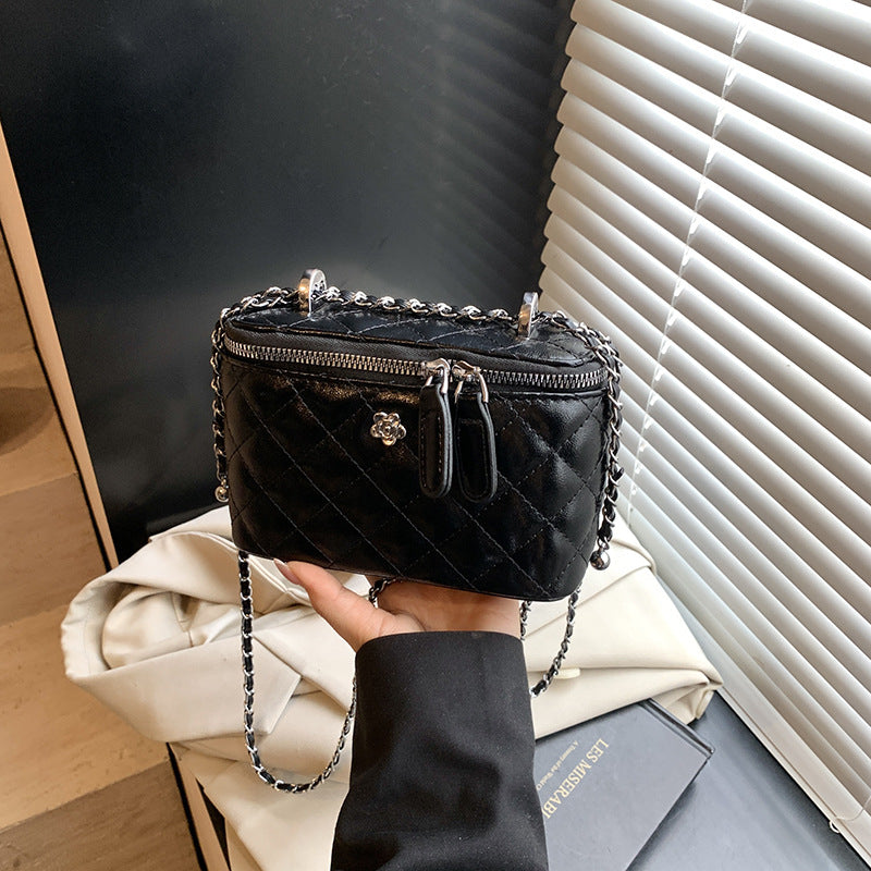 Foreign trade rhombus chain bag women's 2025 new summer niche shoulder messenger bag Korean version popular box bag