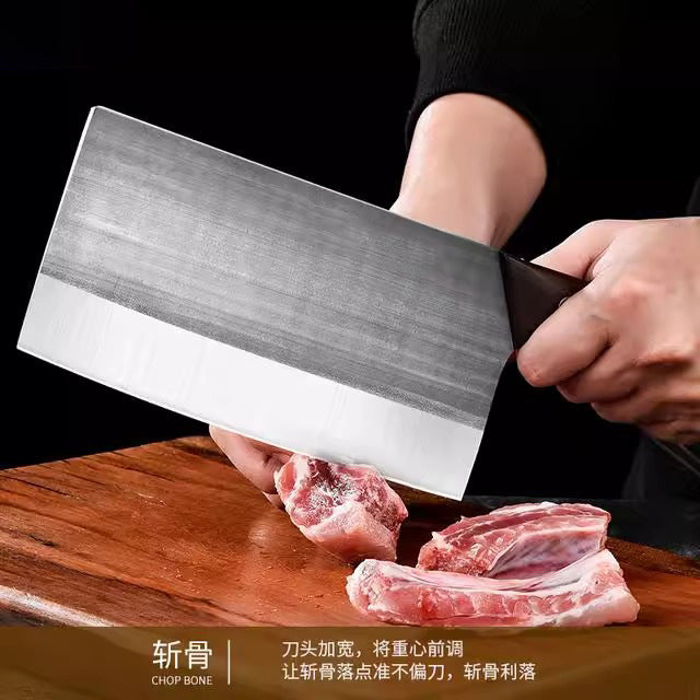 Stainless steel forged kitchen knife thickened chopping dual-purpose knife chinese three-in-one steel ancient forged yangjiang origin