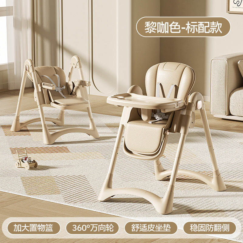 Baby high chair - multifunctional, foldable, portable dining chair for home use - infant feeding seat & children's dining table