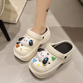 2025 women's summer clogs: comfortable, slip-resistant, thick-soled beach sandals with closed toe design