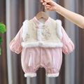 Baby clothes winter newborn baby girl one-piece outing holding clothes quilted thickened princess jacket winter cotton clothes