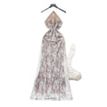 French chic halter neck sleeveless lace dress - women's summer high-waisted slimming versatile elegant maxi dress for work