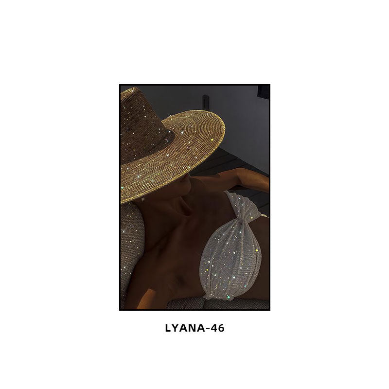 Advanced beauty salon decorative painting modern medical beauty plastic surgery front desk entrance corridor wall painting light luxury flash diamond hanging painting