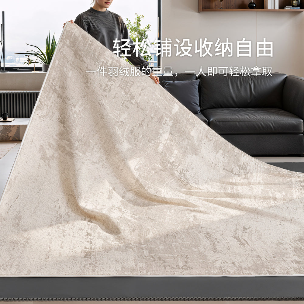 Removable and washable carpet, living room italian style, light luxury, high-end, double-layer, machine washable sofa sound insulation pad, anti-fouling and dirt-resistant carpet