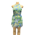 Printing mesh gradient color discount lace multi-layer cake halter waist short skirt sexybacklessfashion skirt