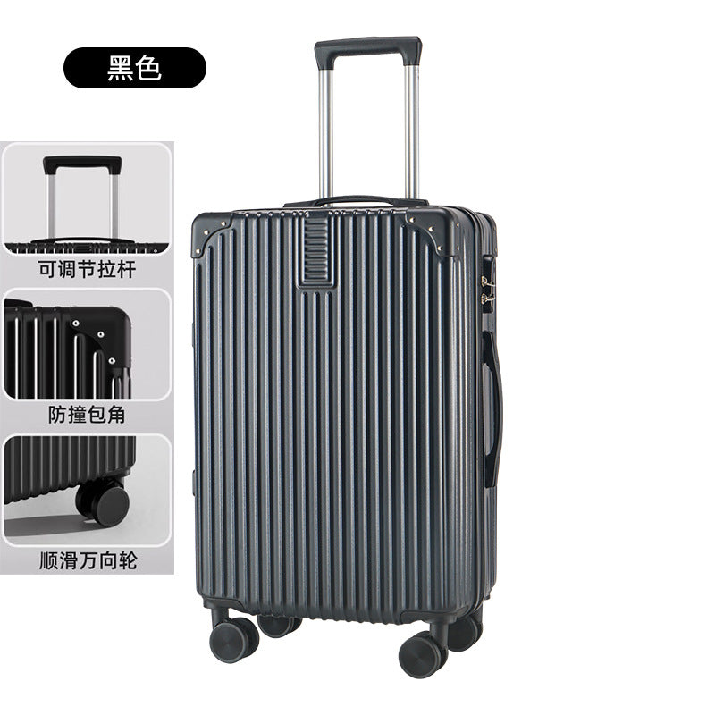 Retro large-capacity men's and women's suitcases 20-inch password case universal wheel suitcase strong trolley case boarding case