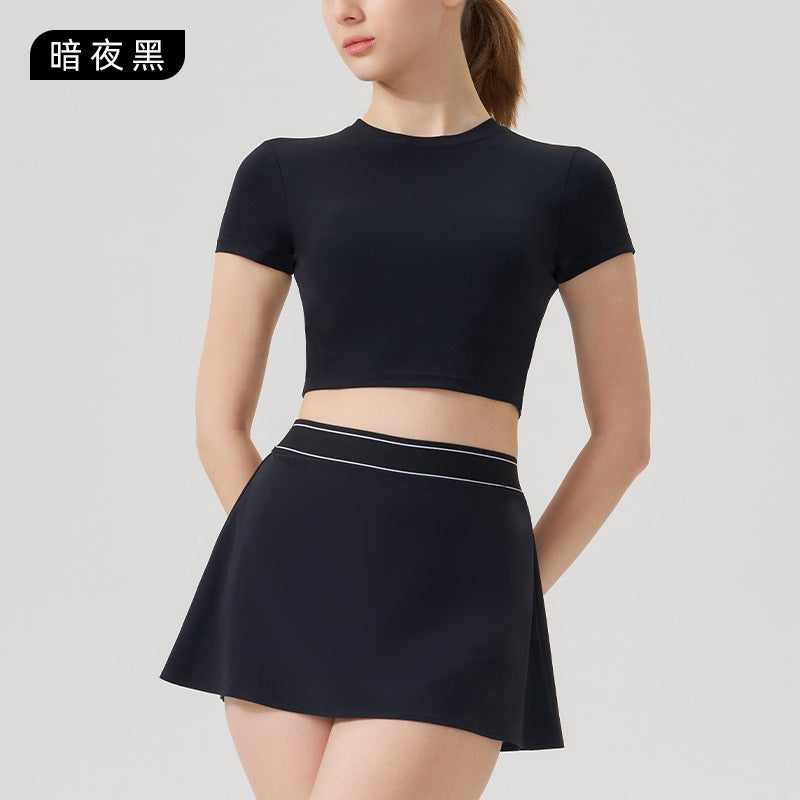new arrivalcasual sports intimatesfashion tape tennis skirt suit running sports yoga suit fitness suit