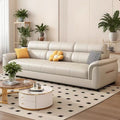 Genuine leather sofa, nordic style, cat-scratch resistant, living room sectional sofa, 3-4 seater, small apartment combination living room sofa