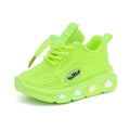 Autumn children's light-up shoes: boys' and girls' glowing sneakers, kids' mesh shoes, non-slip soft sole flashing athletic casual shoes