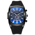 New barrel-shaped blue light glass large dial men's watch trendy quartz watch men's wristwatch factory wholesale