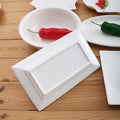Special-shaped plate, commercial for homeasymmetricalwhite ceramic dinner plate, hotel tableware, restaurant special liang shao yi