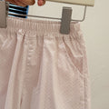 Girls' summer new polka dot pure cotton casual pants, baby girl's cropped pants, stylish and trendy children's pants, fashionable kids' clothing