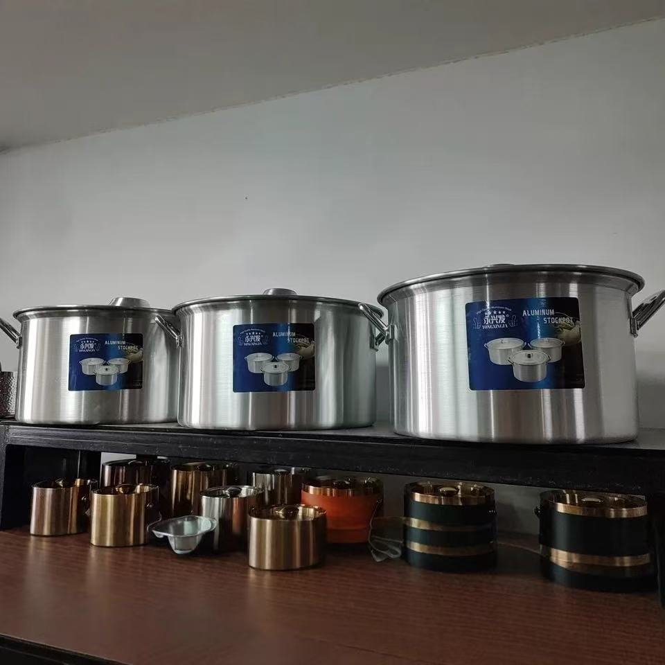 Exportaluminum pot 4pcs large and medium aluminum pot l 36cm, 40cm, 42cm, 45cm