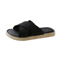 Women's summer slippers 2024 korean style casual trendy soft sole crossover strap fairy style beach one-strap lazy slippers