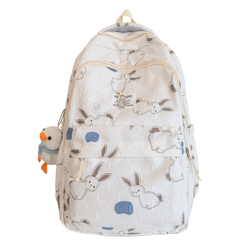 New schoolbag female middle school student girl backpack junior high school student cute cartoon primary school student large capacity backpack