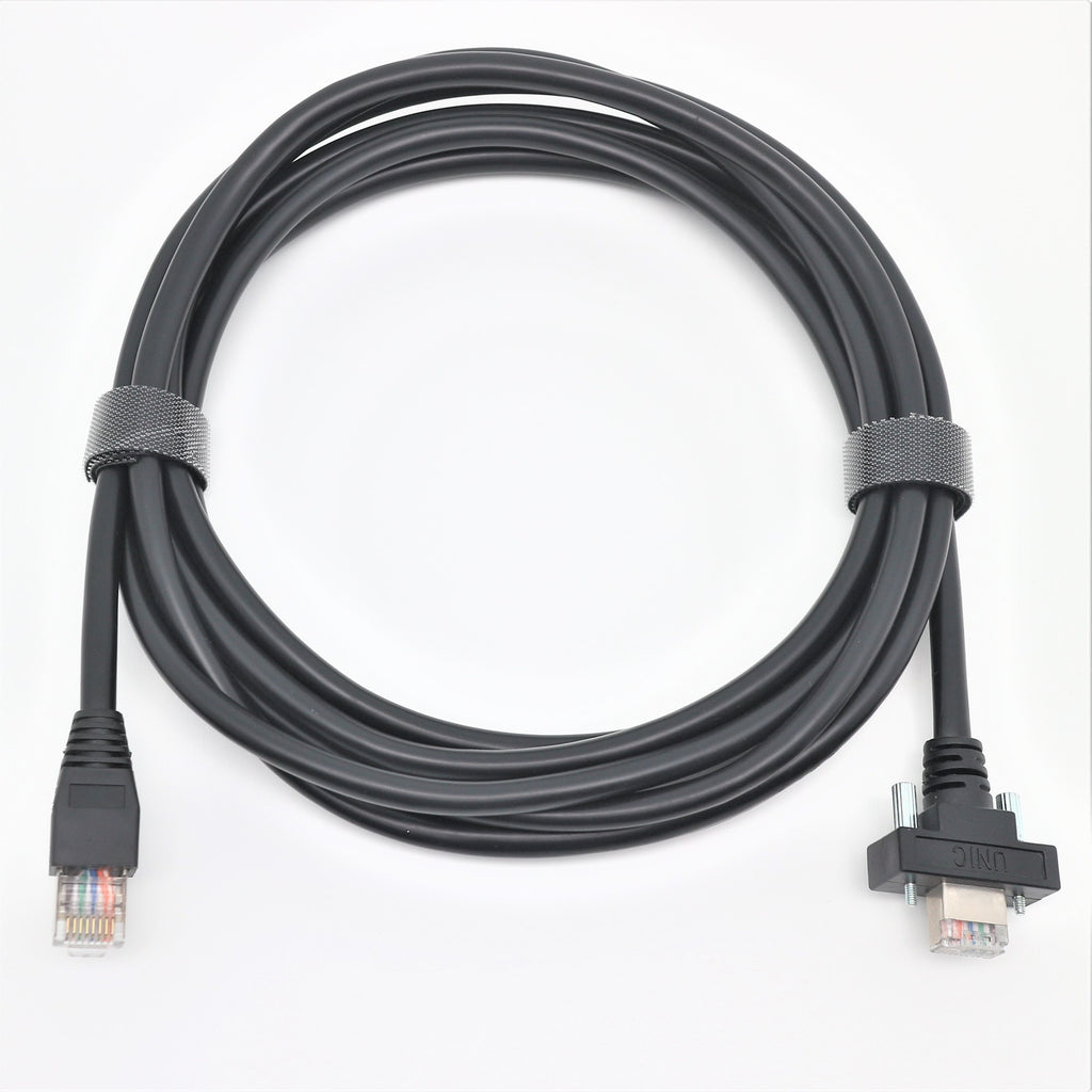 Class 6 Shielded CAT6 with ear screws High-speed industrial network cable Gigabit industrial network cable Camera waterproof network cable