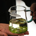 Thickened crescent fair cup heat-resistant classy glass tea dispenser with tea drain public cup green tea special kung fu tea set