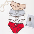 wholesale low-waist ribbed cut out color matching women's underwear pure desire breathable plaid butt lifting bows briefs