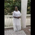 women's african dress,  hot-selling 3d embroidered round neck batwing sleeve loose plus-size maxi dress vest