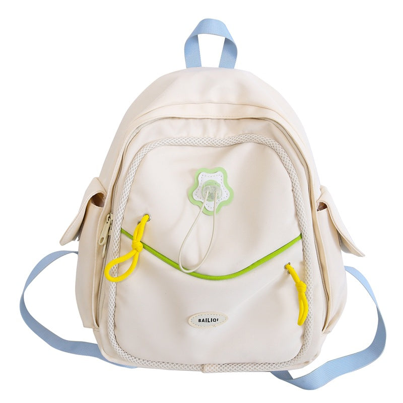 Sweet style small backpack - japanese style junior high, high school, and college student fashion trendy minimalist double shoulder backpack - women's travel bag