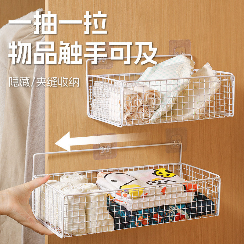 Wardrobe storage underwear storage box pull-out student dormitory wall-mounted underwear socks intimates storage handy gadget