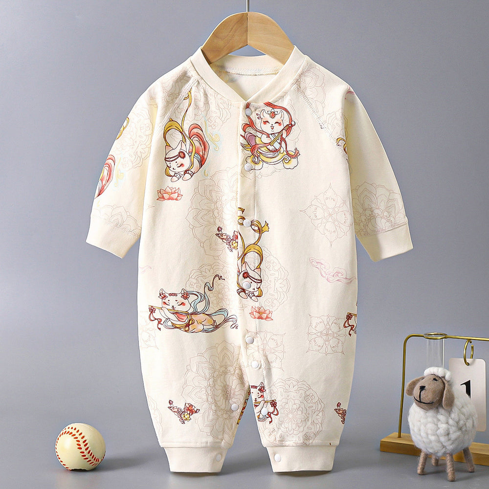 Baby romper, seamless bodysuit, long sleeve, 100% cotton, class a, crawling suit, spring/autumn/all seasons, newborn clothes