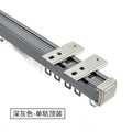 Aluminum alloy electrophoresis ultra-thick silent curtain track slide side-mounted top-mounted curtain rod guide rail wholesale wall thickness thickened