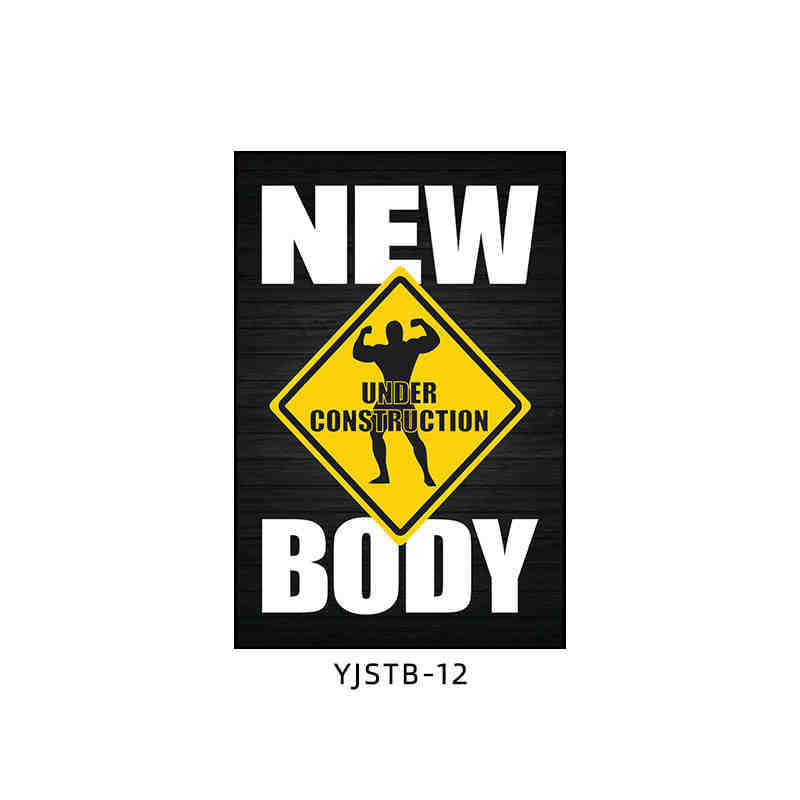 Gym wall decoration painting industrial style black and white sports inspirational poster mural boxing bodybuilding club hanging painting