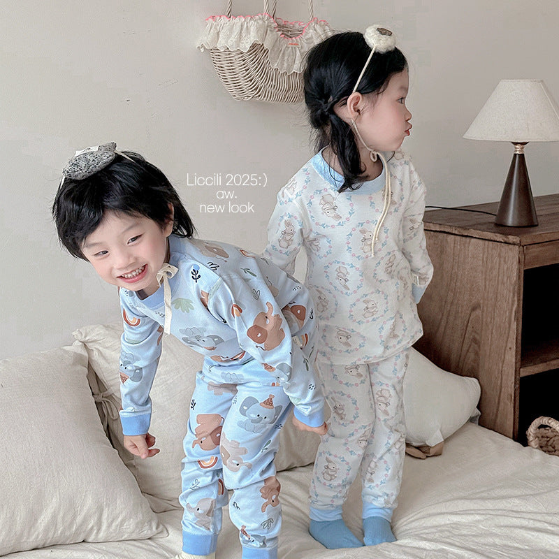 Kids' thermal underwear set - new autumn/winter collection for boys - 100% cotton baby long johns - boys' warm base layer