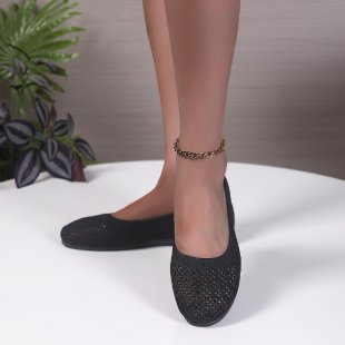 new arrivalpure color round toe fly woven flatsflats women's casual breathable cut outknitting lazy work shoes