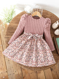 autumn new arrivals: european & american style long-sleeve knitted pullover dress for girls - princess dress for toddlers and young children