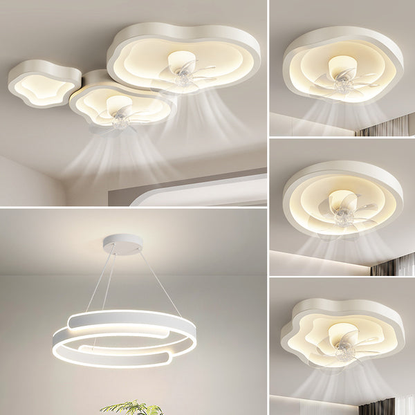 Whole House Lighting Package Nordic Creative Cloud Bedroom Light Modern Simple Light Luxury Moving Head Fan Light Living Room Light