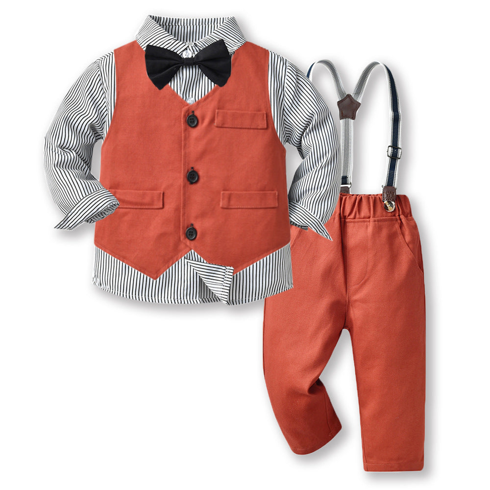 Spring & fallkids suit suit handsome boy flower girl vest dress baby boy first birthday medium big child suit