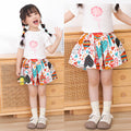 Girls' skirt shorts, kids' shorts, 100% cotton,  summer collection, floral print hot pants, lightweight & versatile, tulip skort, new skort