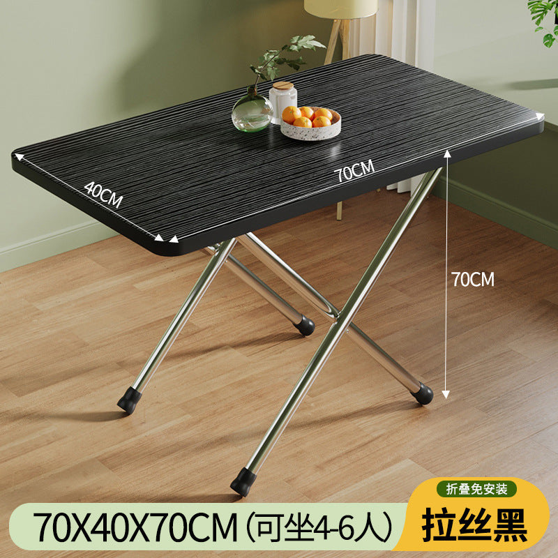 Small table, foldable table, dining table, for home rental house, simple dining table, outdoor portable rectangular stall table