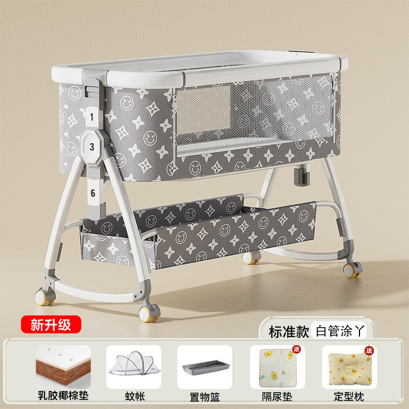 Baby crib - portable, foldable, multi-functional bassinet - newborn & toddler convertible bed