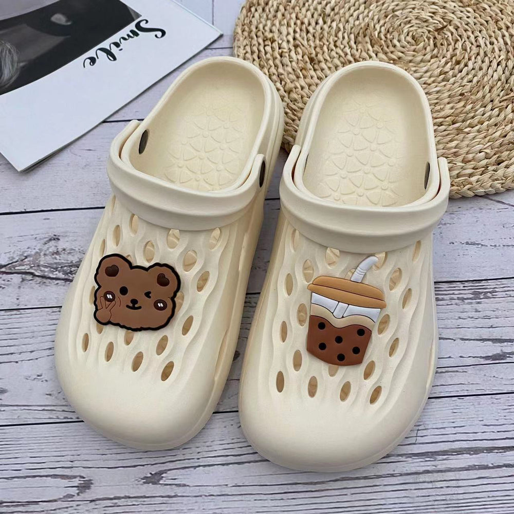 New arrival crocs cute girl fashion student outwear toe shoes summer beach sandals and slippers couple shoes for men