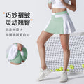 Color block breathable athletic tennis outfit set for women - oem shockproof high-elasticity top and tennis skirt two-piece set - custom yoga wear available