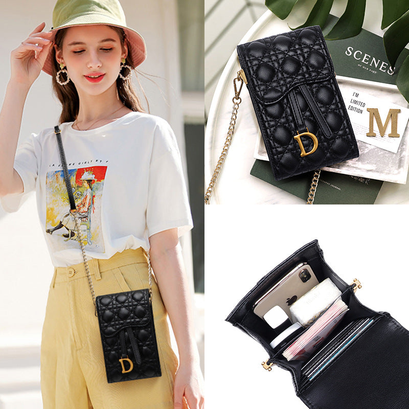 Small and large-capacity leather messenger bag women's 2025 new mobile phone shoulder bag first-layer cowhide mini women's bag