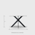 Tempered glass dining table - modern minimalist dining set with luxury rock slab tabletop