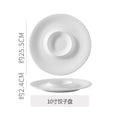 10inch bead dot volcano plate - matte white