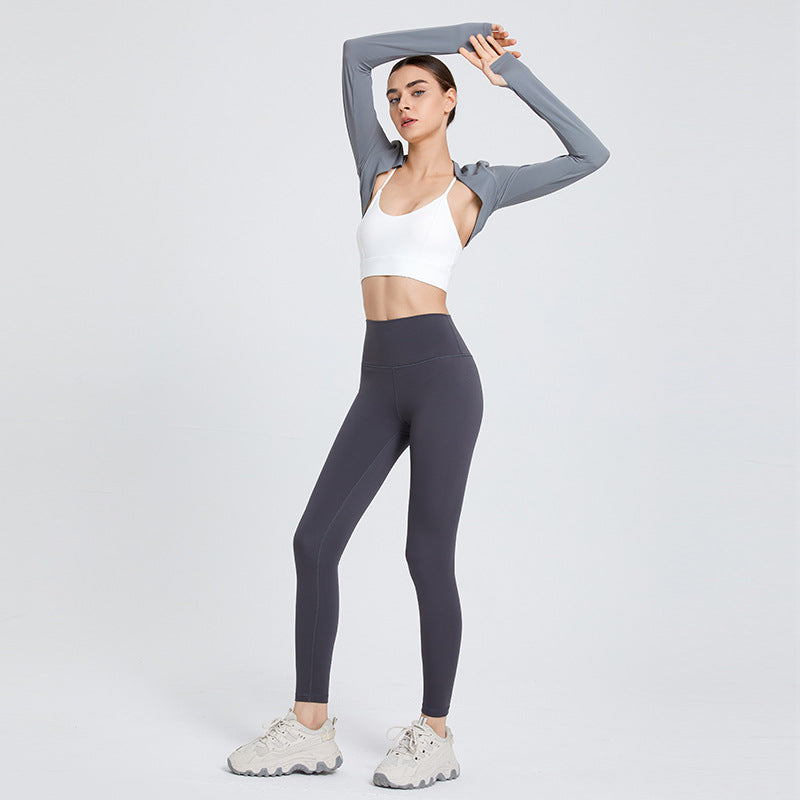 winter new high-waisted fleece-lined leggings for women - outdoor running, butt-lifting, pocketed workout fitness pants