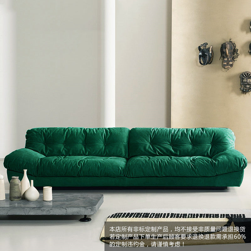 Custom solid wood fabric sofa cloud sofa italian minimalist living room sofa lazy down cream style
